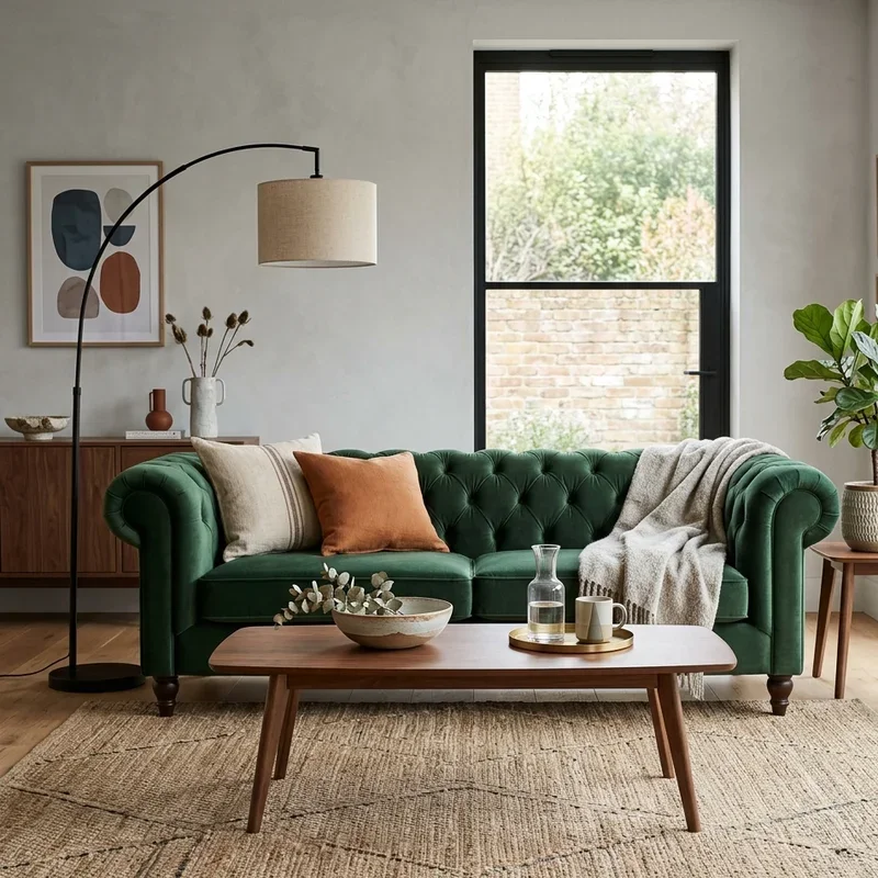 Modern Chesterfield Sofa Living Room Ideas