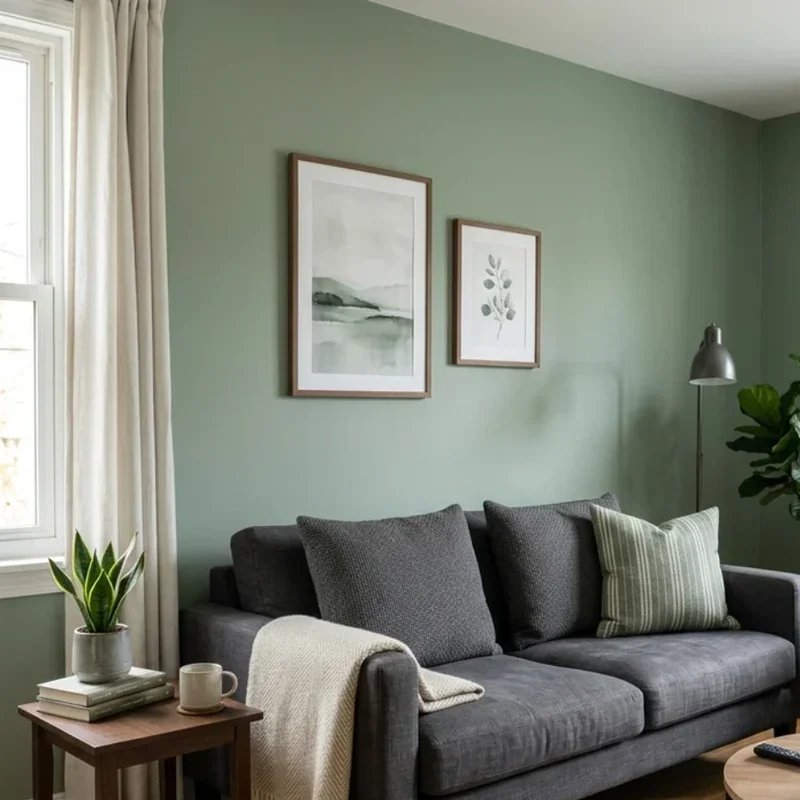 Green and Grey Living Room Ideas