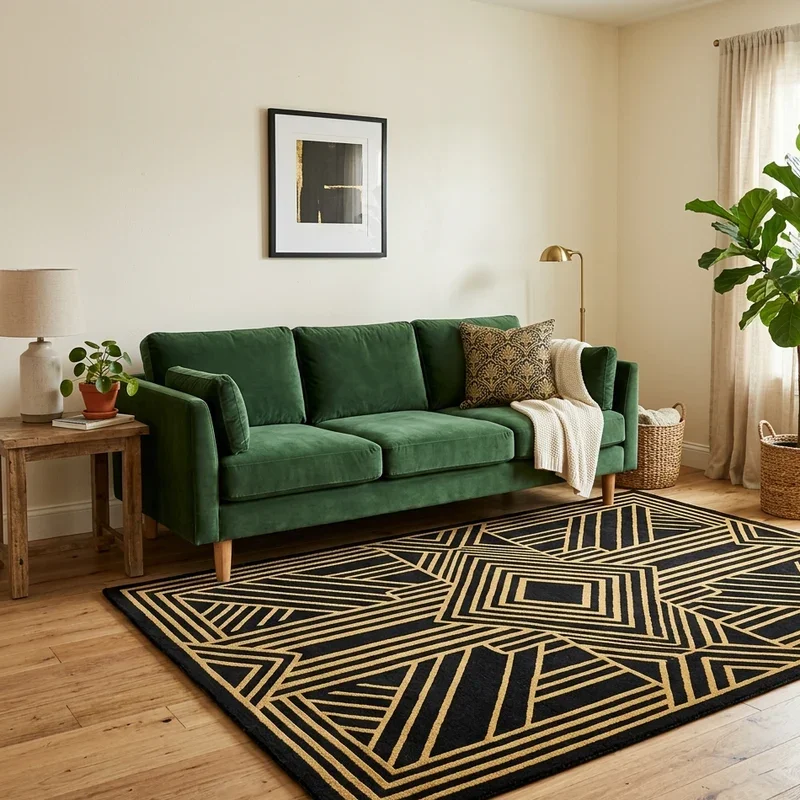 Green Couch Rug Ideas
