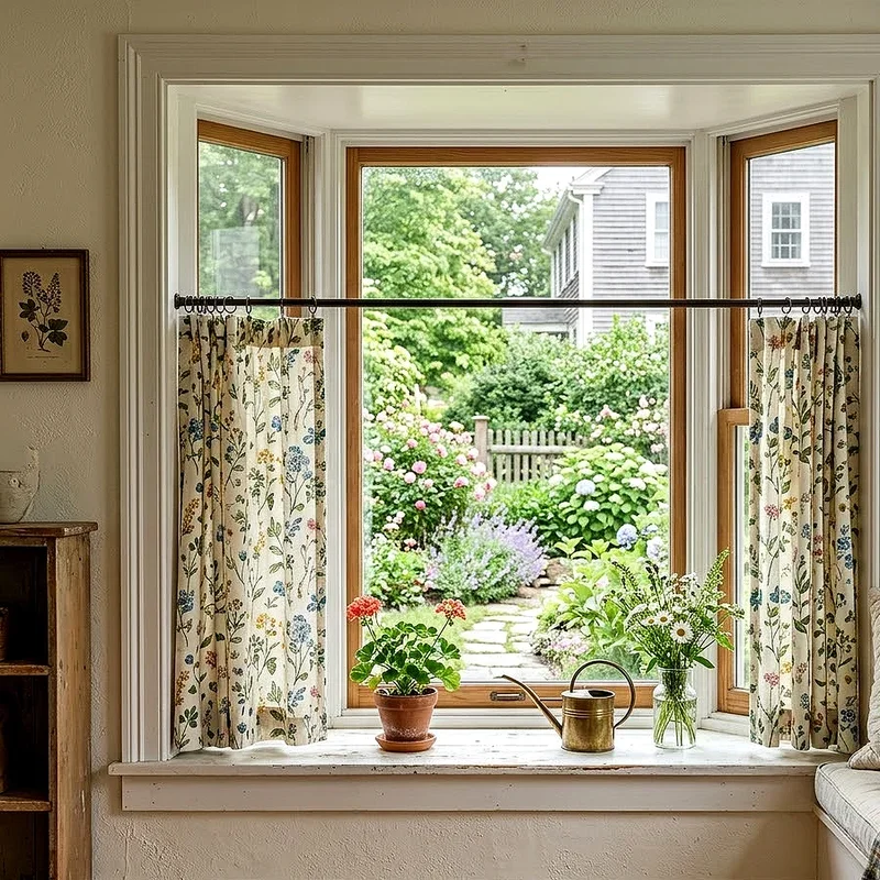 Short Bay Window Curtains Ideas