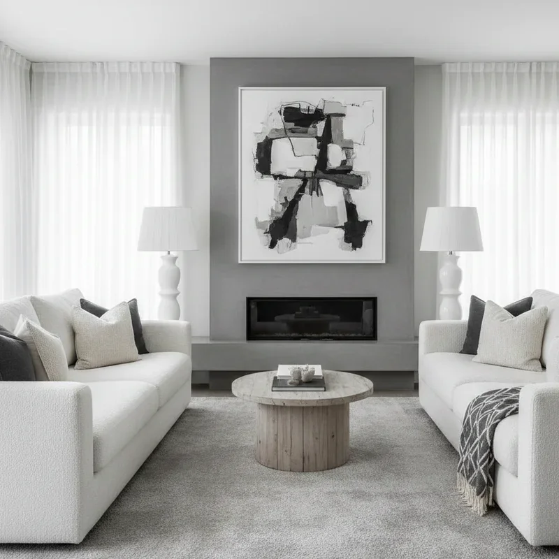 Gray and White Living Room Ideas
