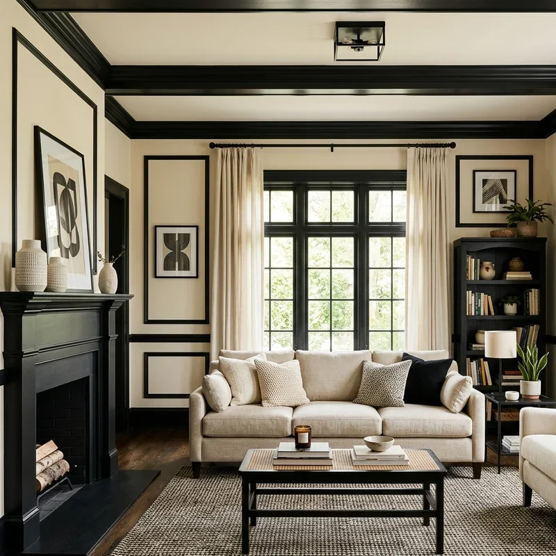 Black and Cream Living Room Ideas