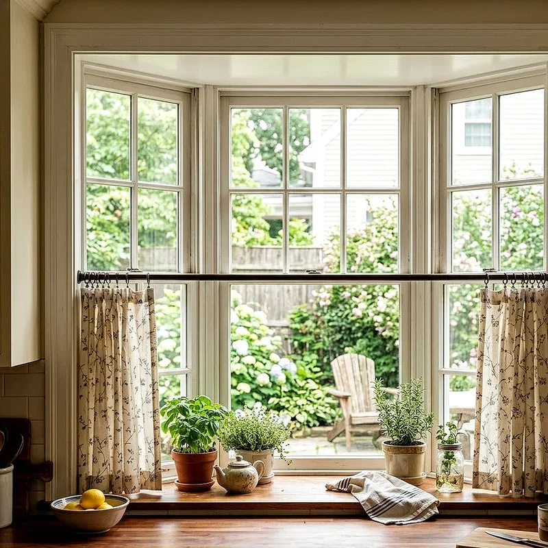 Short Bay Window Curtains Ideas