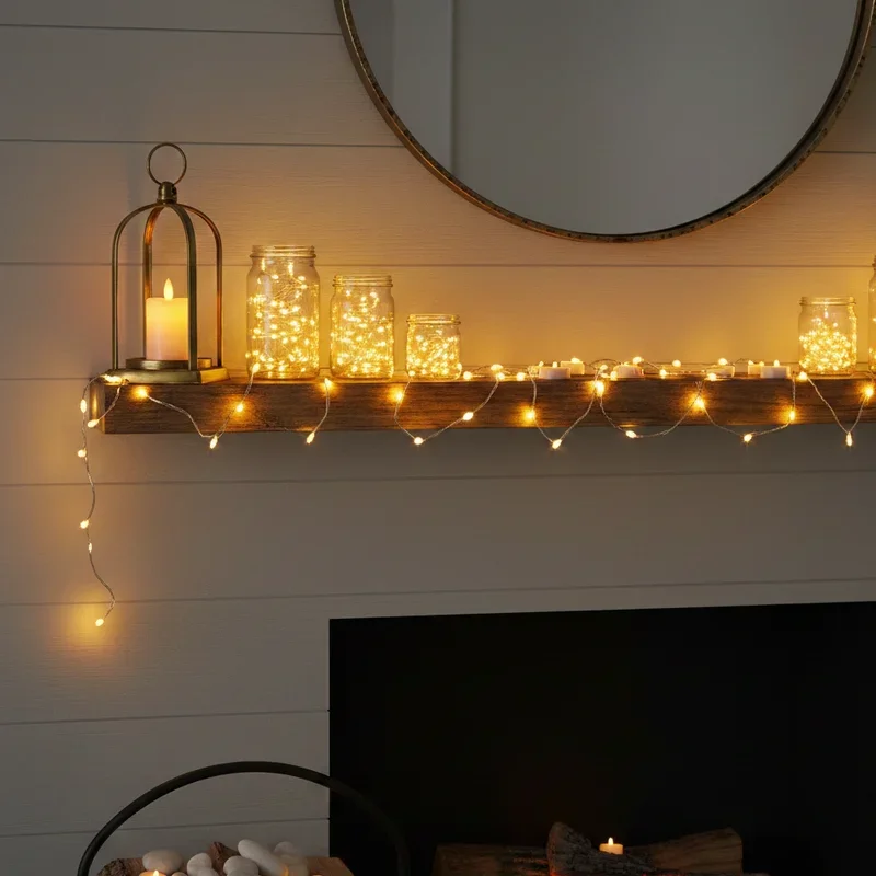 Fireplace Mantel Lighting Ideas