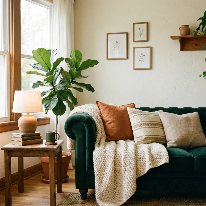 Dark Green Couch Living Room Ideas