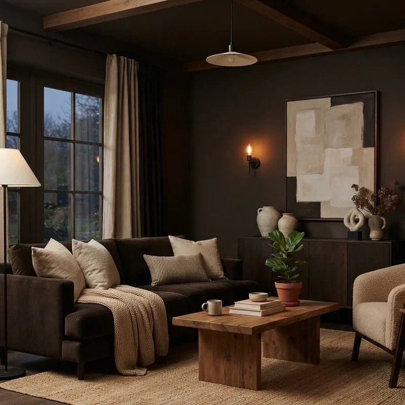 Brown and Beige Living Room Ideas