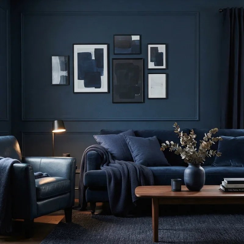 Navy Living Room Ideas