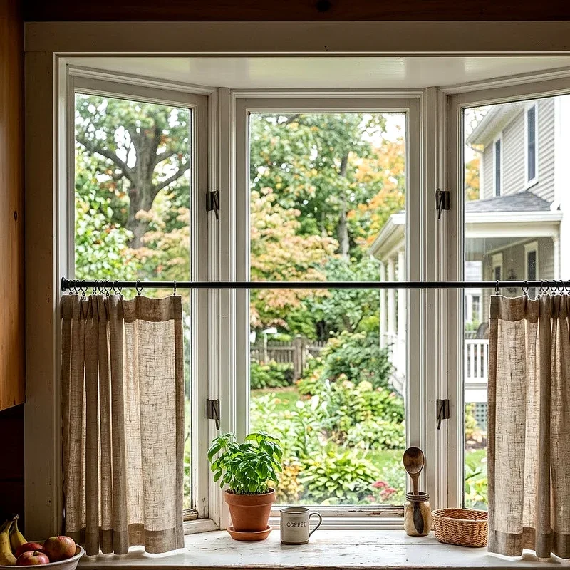 Short Bay Window Curtains Ideas