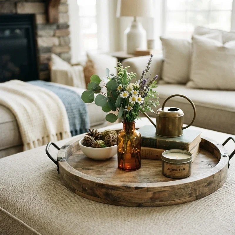 Ottoman Tray Decor Ideas