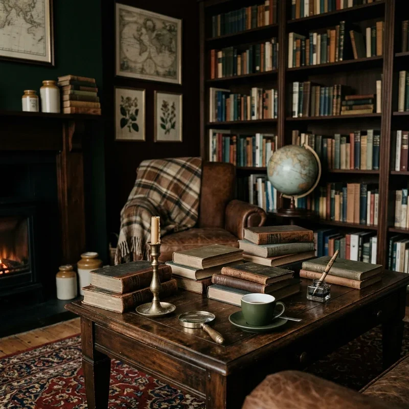 Dark Academia Living Room Ideas