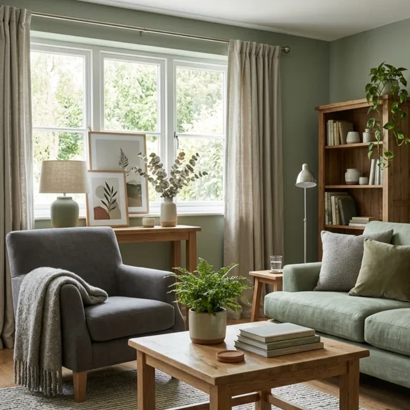 Green and Grey Living Room Ideas