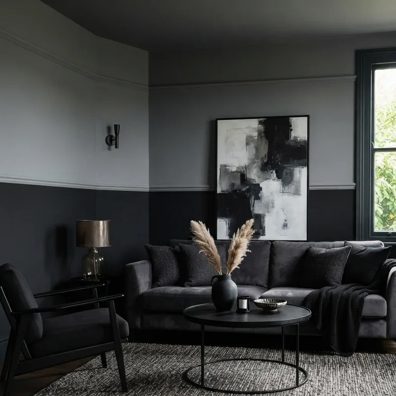 Two Tone Living Room Paint Ideas