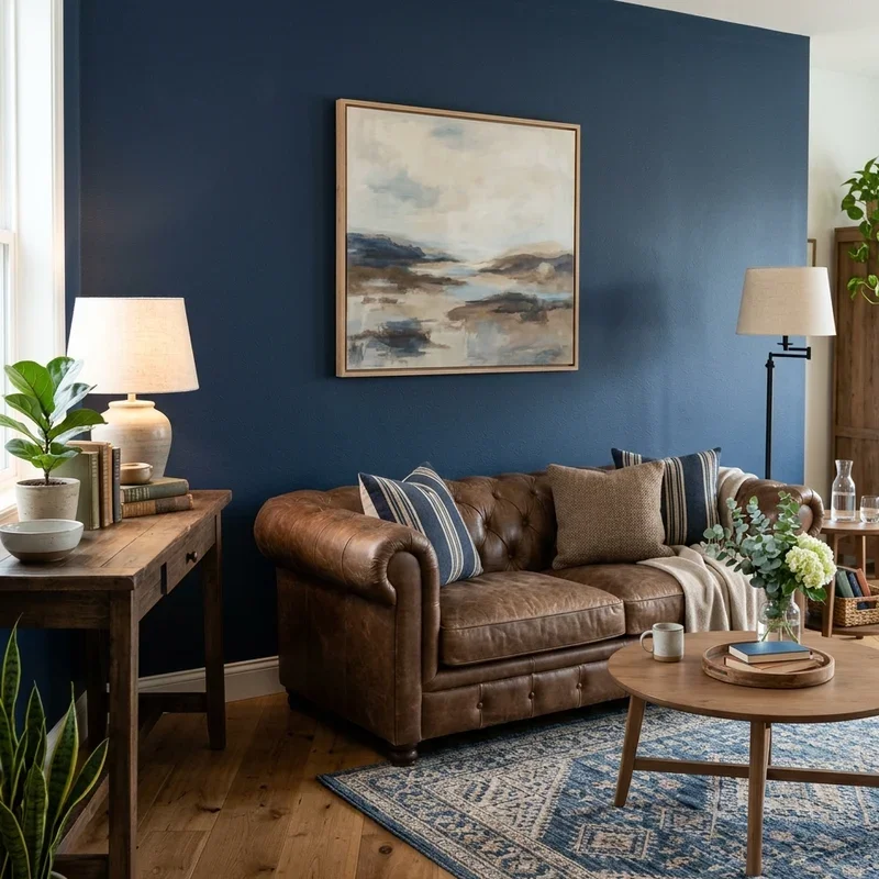 Blue and Brown Living Room Ideas