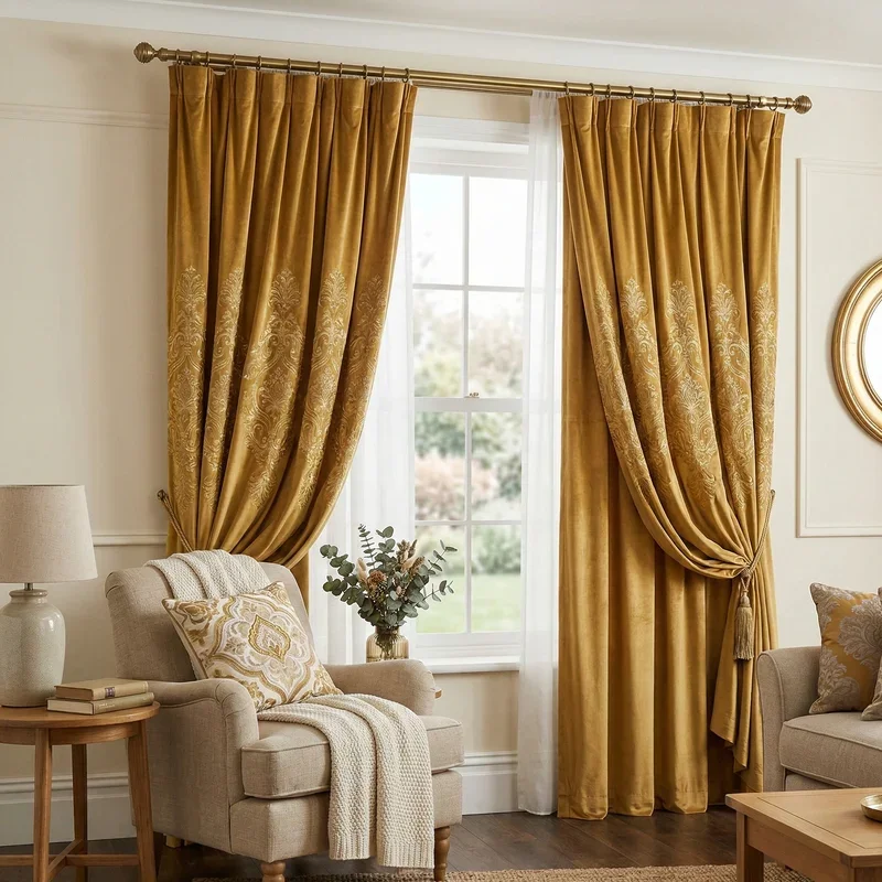 Gold Curtains Living Room Ideas