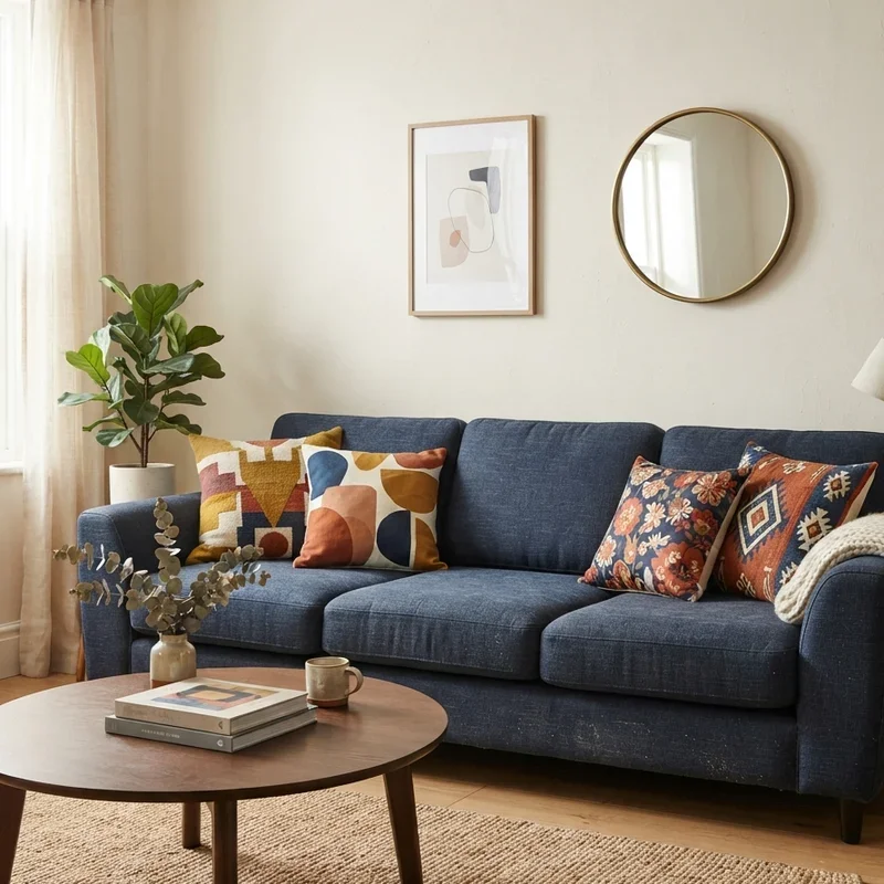 Navy Couch Living Room Ideas