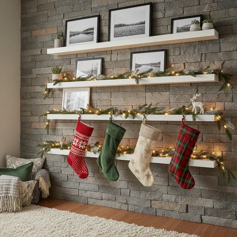 Stocking Hanging Ideas Without Fireplace