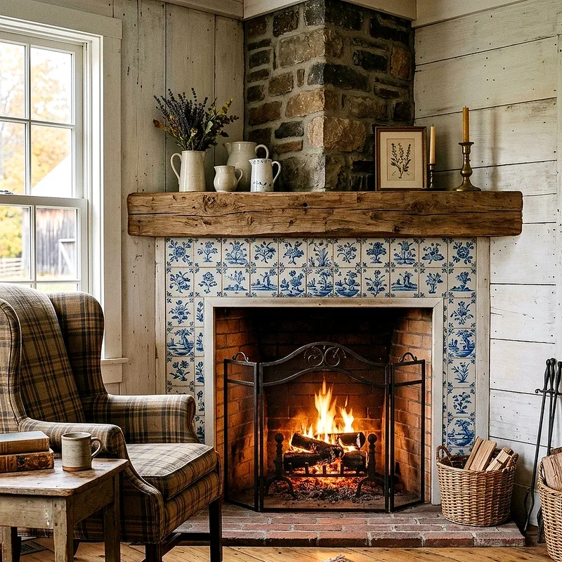 Farmhouse Corner Fireplace Ideas