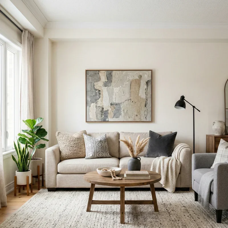 Classy Cream and Grey Living Room Ideas