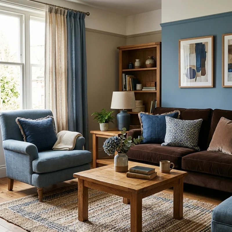 Blue and Brown Living Room Ideas