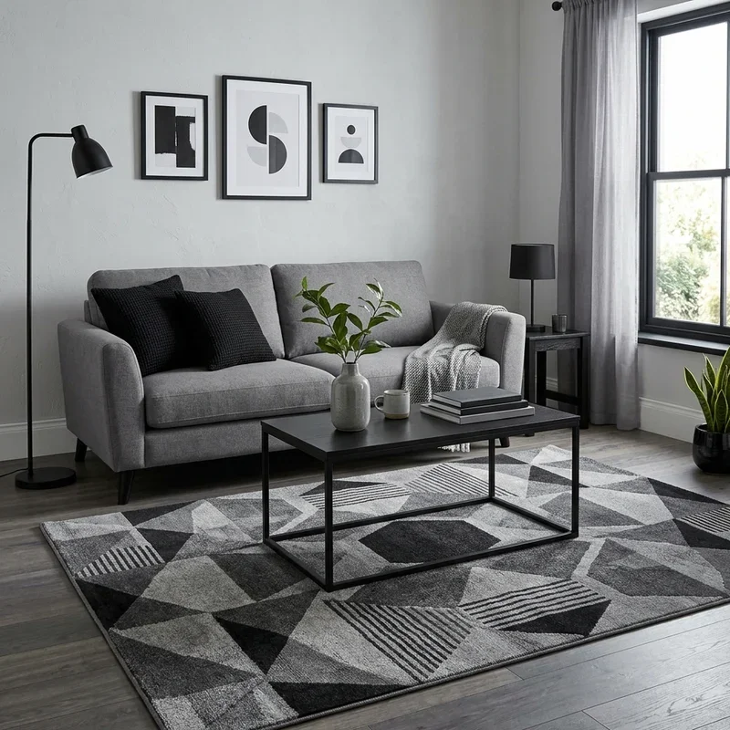 Gray and Black Living Room Ideas