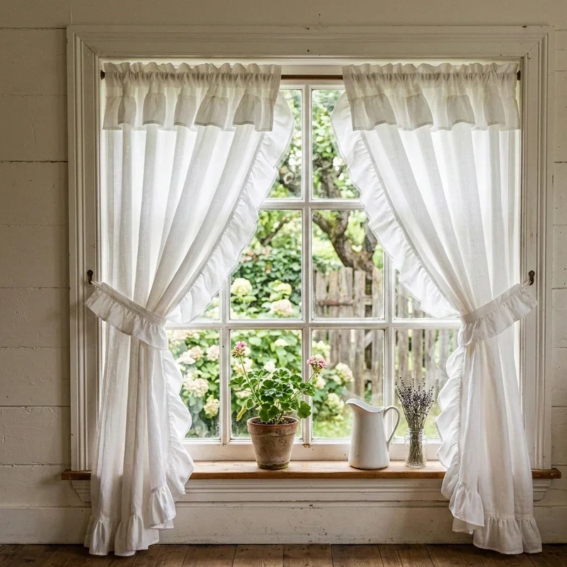 Farmhouse Window Treatment Ideas