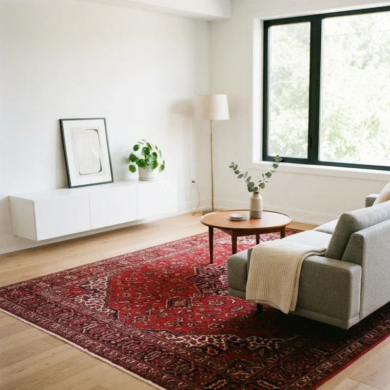 Red Persian Rug Living Room Ideas