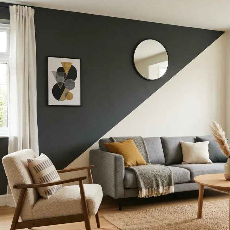 Two Tone Living Room Paint Ideas