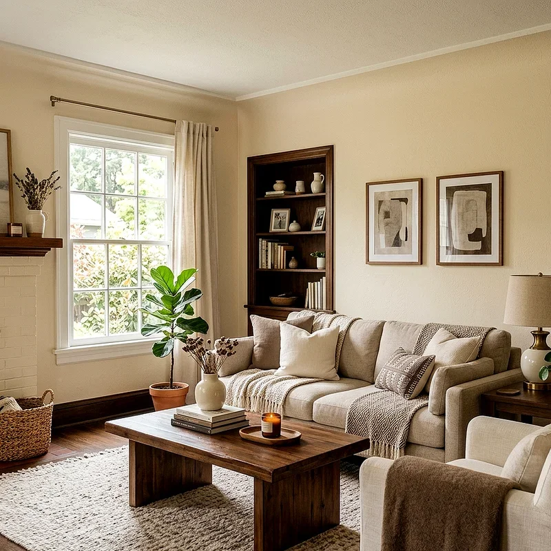 Brown and Cream Living Room Ideas