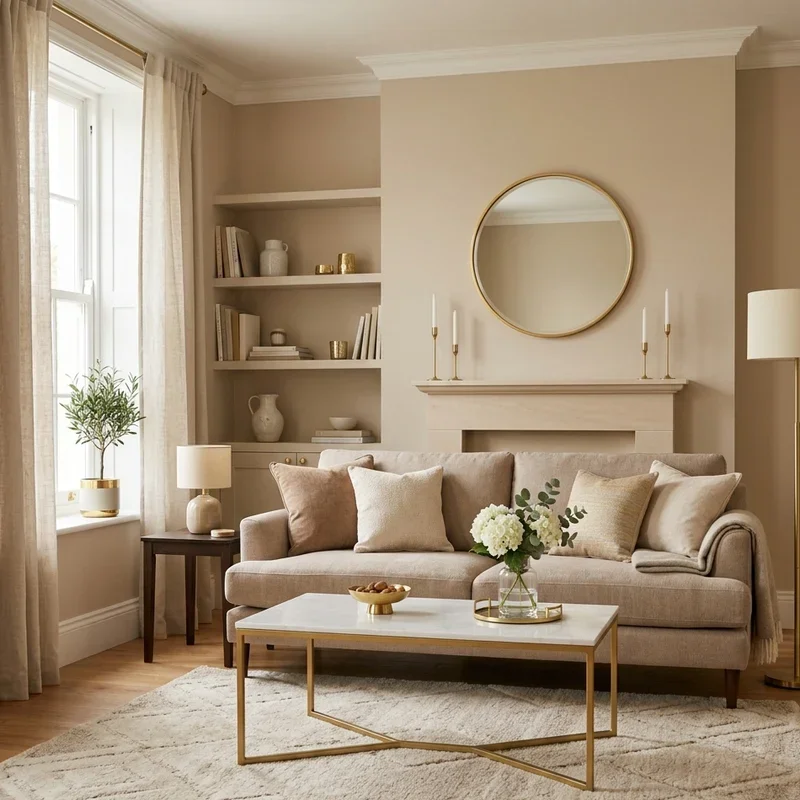 Warm Beige Living Room Ideas