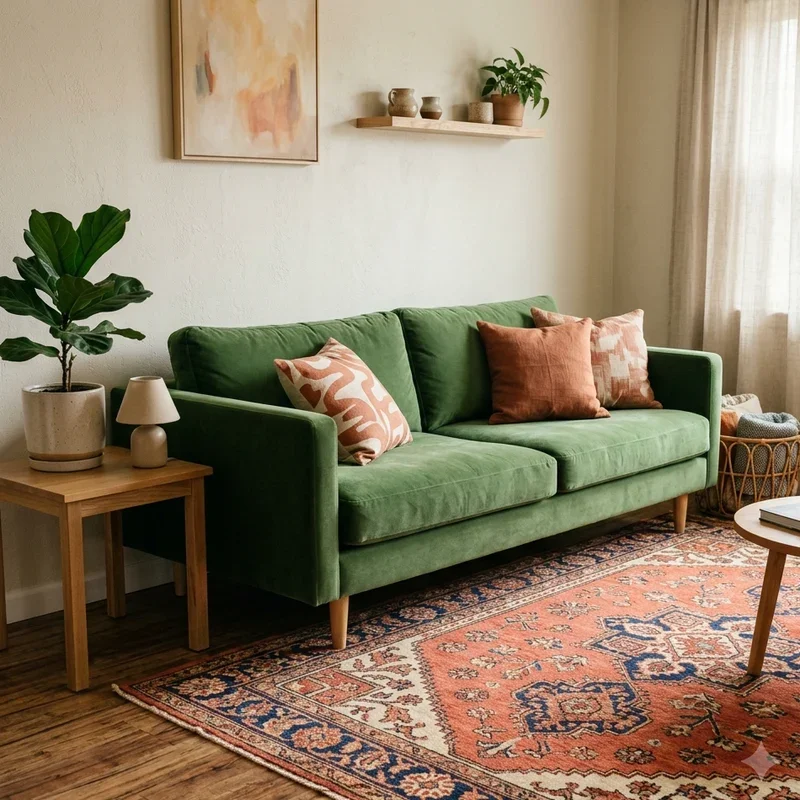 Green Couch Rug Ideas