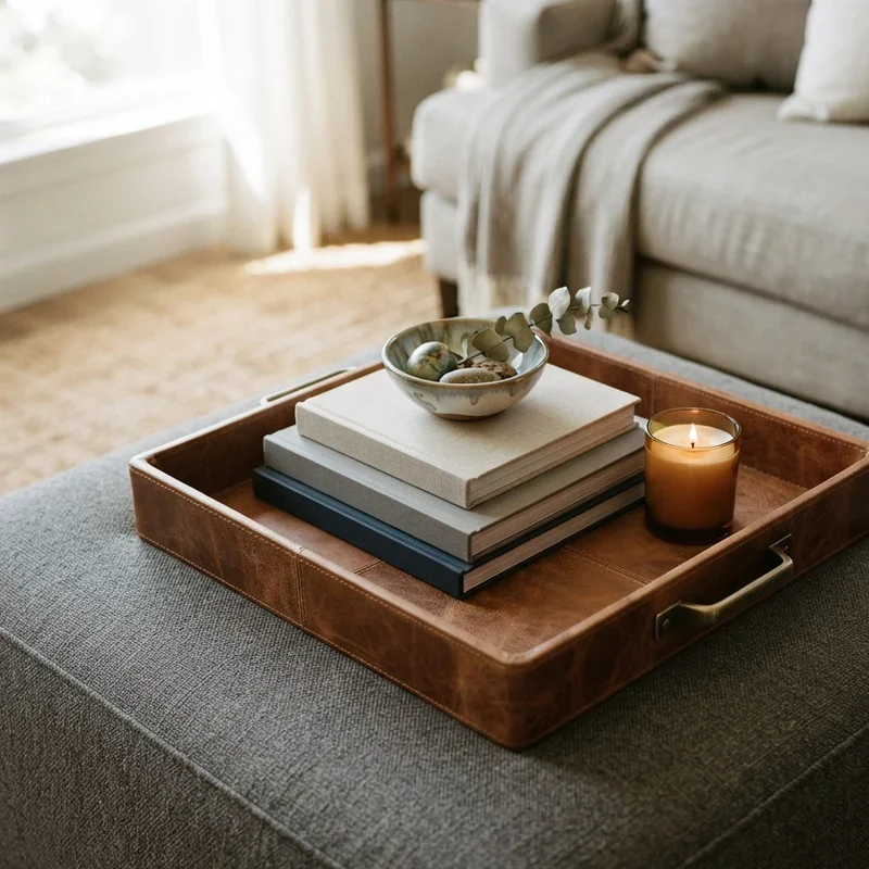 Ottoman Tray Decor Ideas
