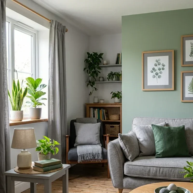 15 Green and Grey Living Room Ideas for Modern Homes