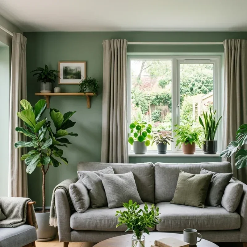 Green and Grey Living Room Ideas