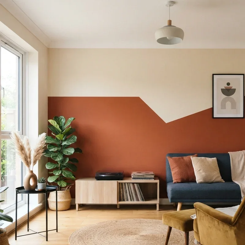 Two Tone Living Room Paint Ideas