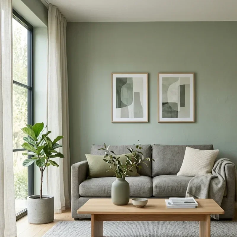 Green and Grey Living Room Ideas