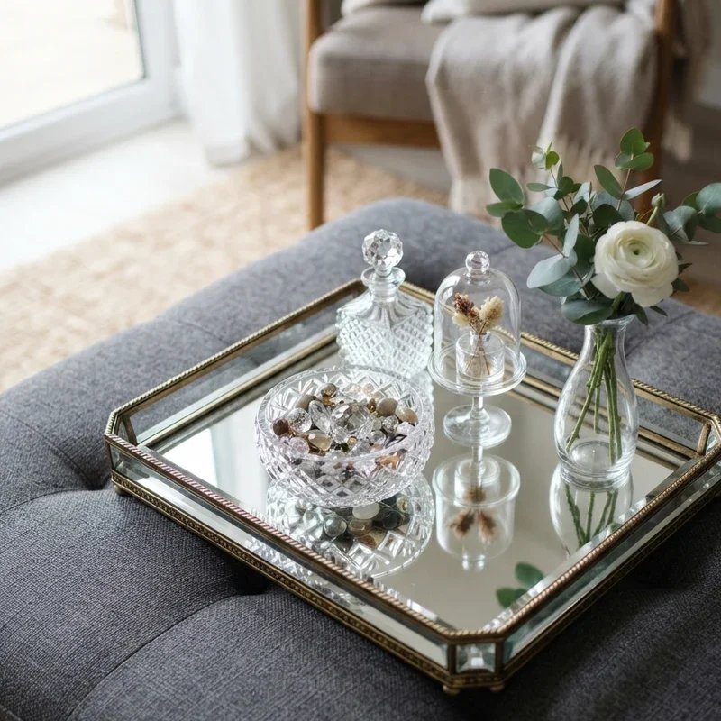 Ottoman Tray Decor Ideas
