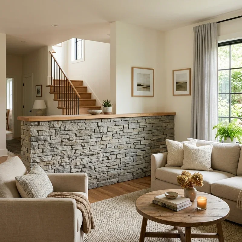 Half Wall Living Room Ideas