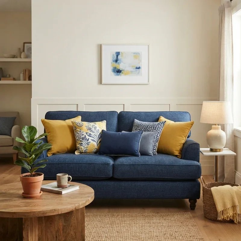 Blue and Yellow Living Room Decorating Ideas