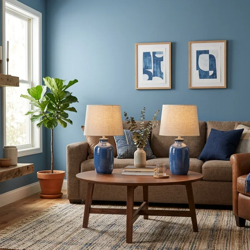 Blue and Brown Living Room Ideas