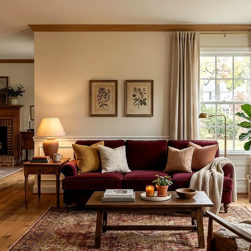 Burgundy Sofa Living Room Ideas