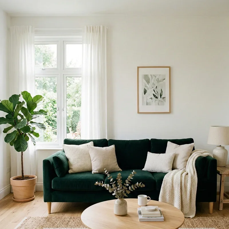 Dark Green Couch Living Room Ideas