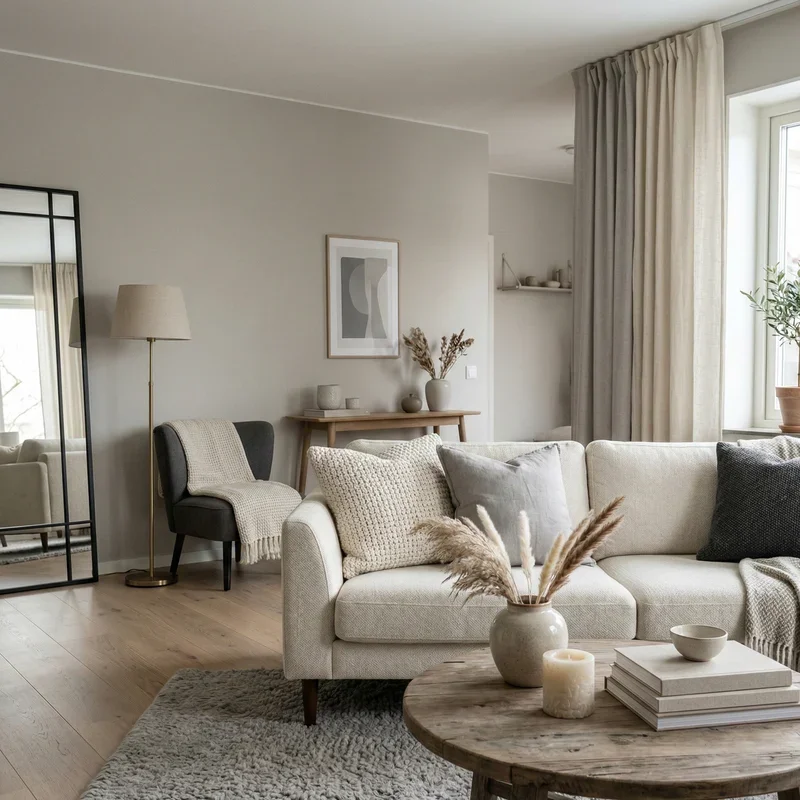 Classy Cream and Grey Living Room Ideas