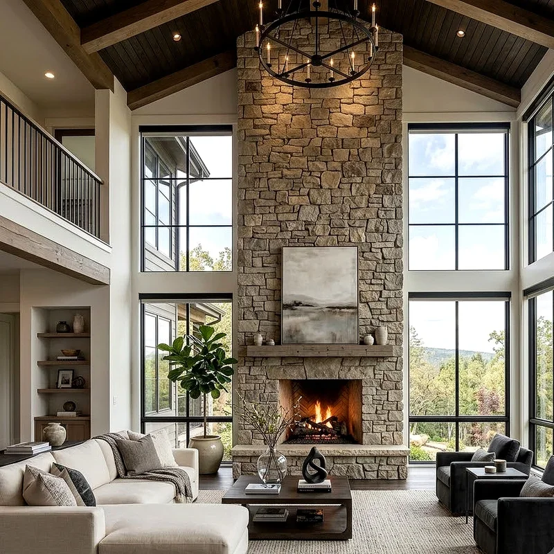 Two Story Fireplace Ideas
