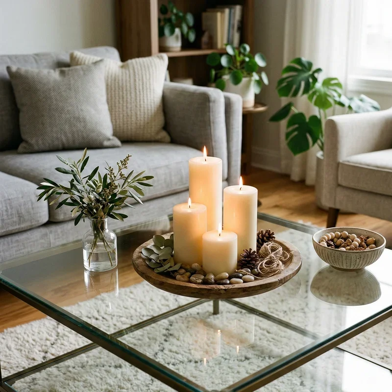 Glass Coffee Table Decor Ideas