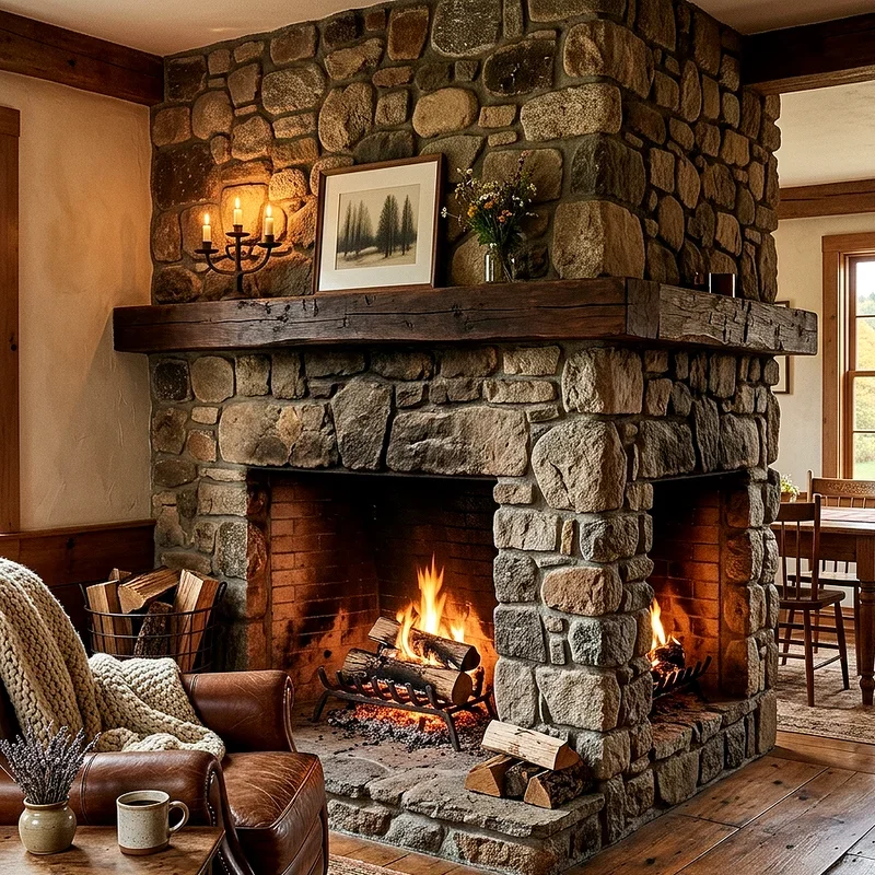 Farmhouse Corner Fireplace Ideas