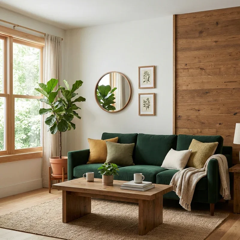 Dark Green Couch Living Room Ideas