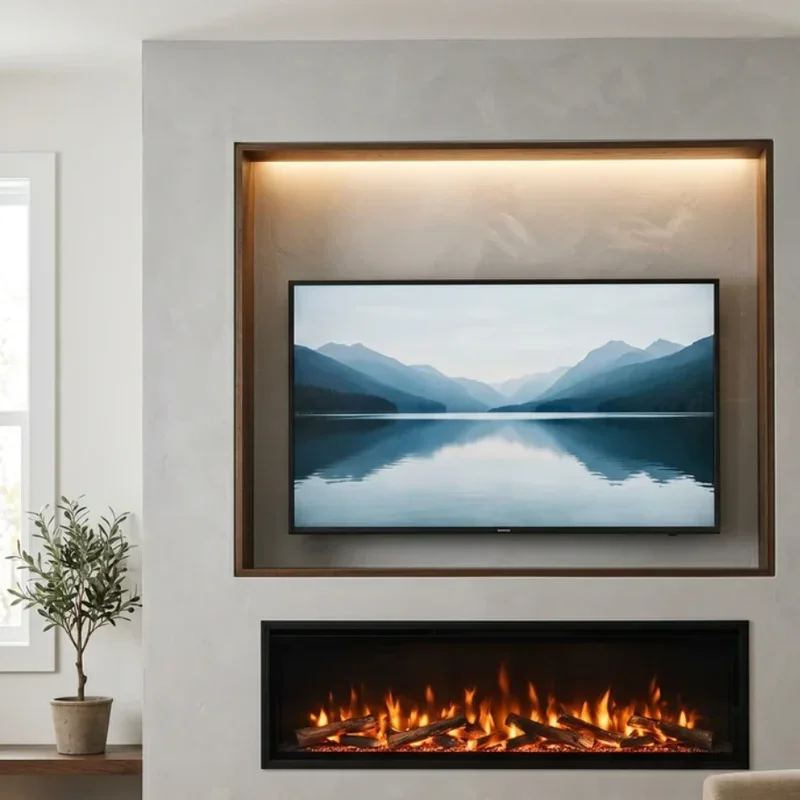 Electric Fireplace Ideas With TV Above