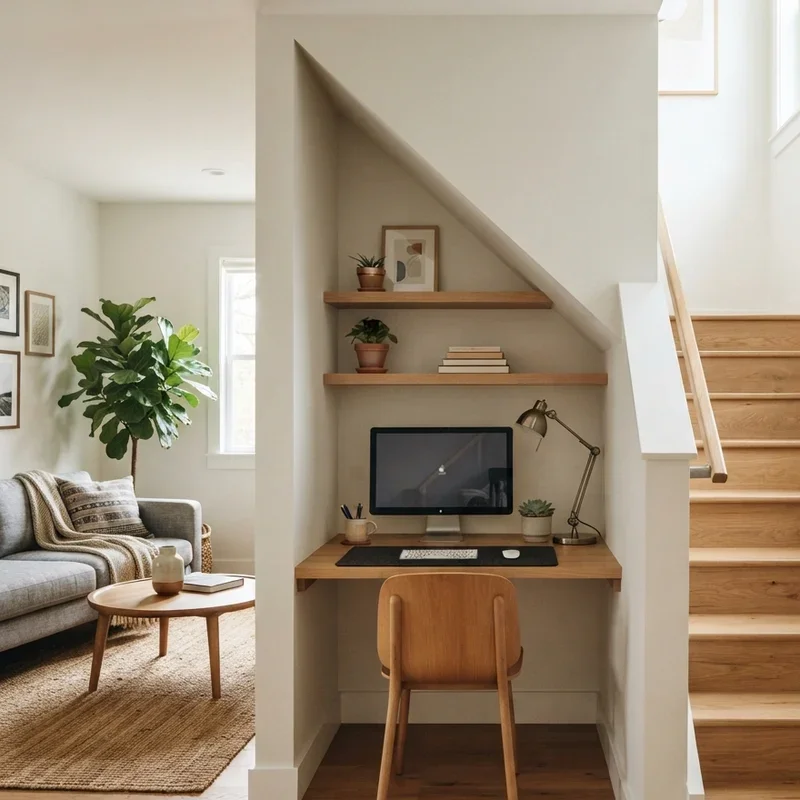Home Office in Living Room Ideas