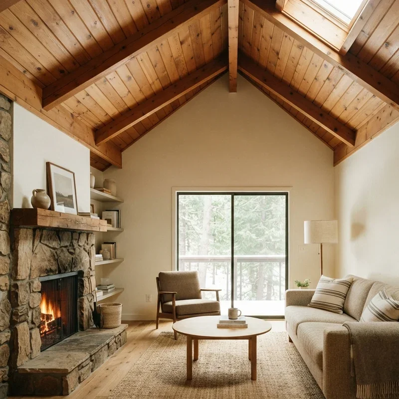 Slanted Ceiling Living Room Ideas