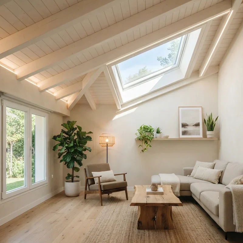 Slanted Ceiling Living Room Ideas